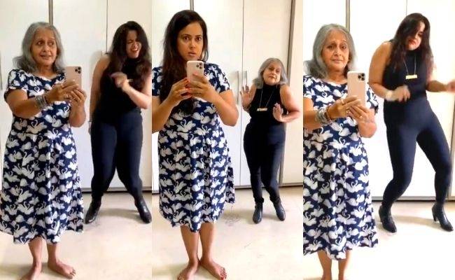 Sameera Reddy's viral flip the switch tik tok challenge video with mother in law