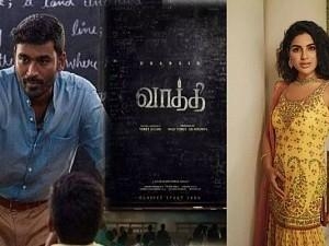 Samyuktha Menon shares Dhanush's Vaathi shooting spot BTS pic!