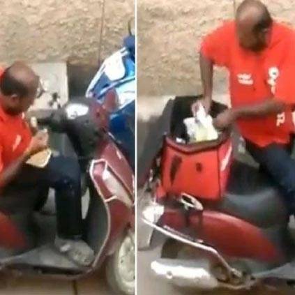 Sanjjanaa Galrani supports the delivery boy who ate his customer's food