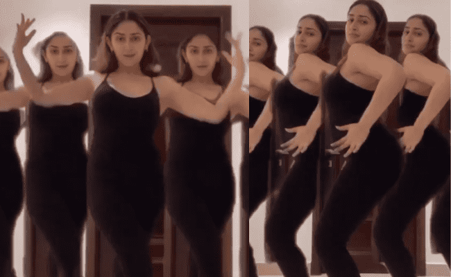 Sayyeshaa does the Jennifer Lopez super bowl challenge