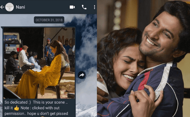 Sharddha Srinath shares the picture taken by Nani without her realization, with an emotional note