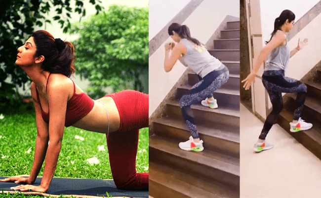 Shilpa Shetty teaches stairs workout to fight Coronva virus