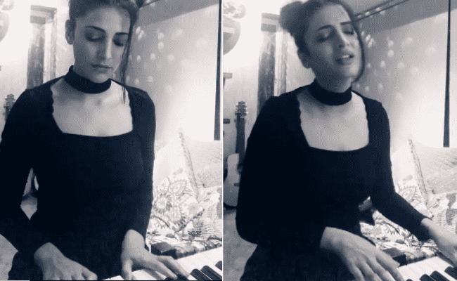 Shruthi Hassan sings a famous song of Kamal Hassan