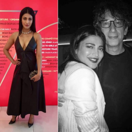Shruti Haasan as a special guest of Neil Gaiman at the Cannes