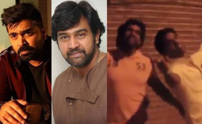 Simbu dancing with Chiranjeevi Sarja on street goes Viral