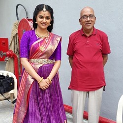 Singeetham Srinivasa Rao shares a picture of himself with Keerthy Suresh