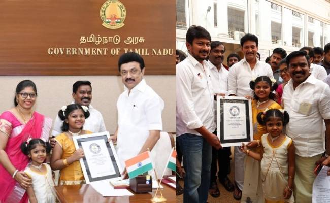 Singer Velmurugan's daughter creates Guinness Record; meets CM Stalin