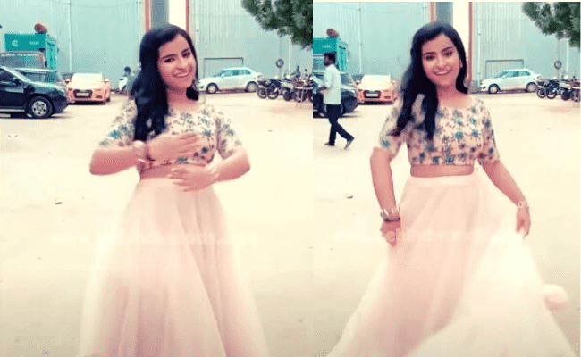 Sivaangi stuns fans with amazing dance moves like Aishwarya Rai at shooting spot