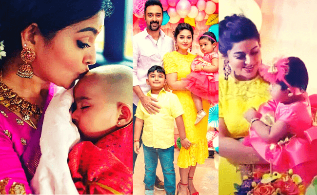 Sneha shares daughter's 1st birthday viral pics; look how well the baby girl resembles her dad Prasanna