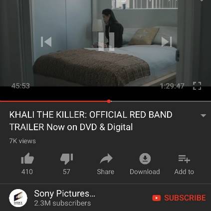 Sony release Khali The Killer full movie instead of trailer