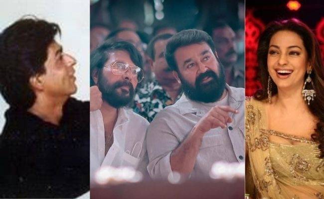 SRK, Mammootty, Mohanlal and Juhi Chawla in a single frame - Viral throwback pic