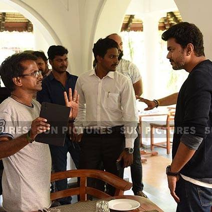 Sun Pictures release a new working still from Vijay's Sarkar