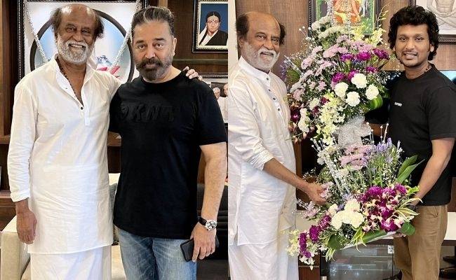 Super star Rajinikanth Kamal Haasan Lokesh Meeting Photos went Viral on social media