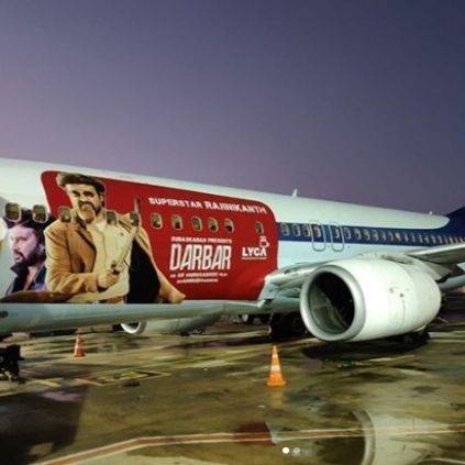 Superstar Rajinikanth and Nayanthara's Darbar movie promotions on Flight