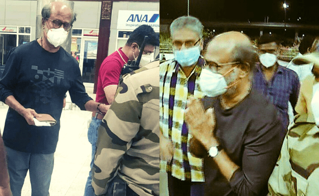 Superstar Rajinikanth jets off to US; pics take the Internet by storm