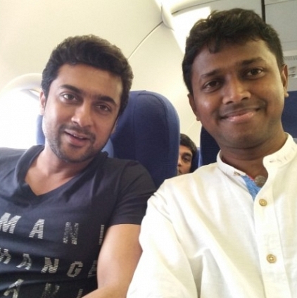 Suriya gifts gold chain to music director Arrol Corelli