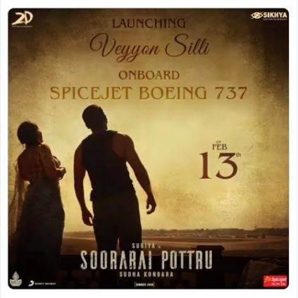 Suriya's Soorarai Pottru Veyyon Sili to release mid air on Feb 13th in Spicejet Boeing 737