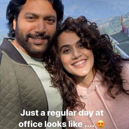 Taapsee Pannu shares selfie with Jayam Ravi from JR26 directed by Ahmed