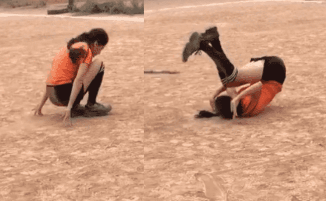 Taapsee Pannu shows how a punishment is given in Hockey