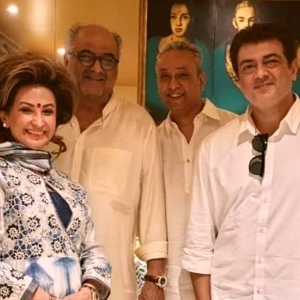 Thala Ajith meets his Valimai producer Boney Kapoor in Chennai for Sridevi’s prayer meet viral video