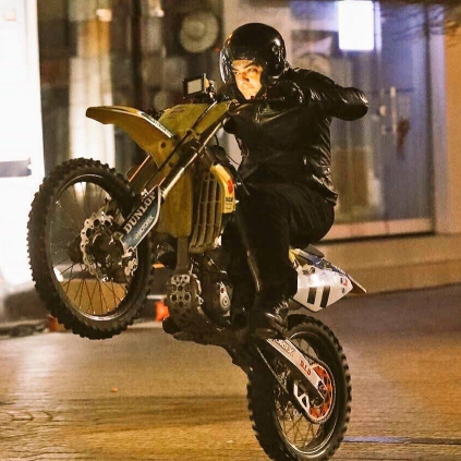 Thala Ajith performs a breathtaking bike stunt for Thala 57