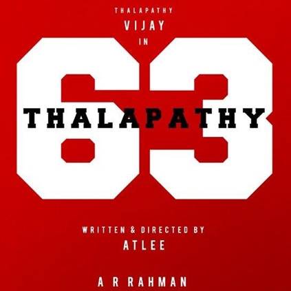 Thalapathy 63 - officially confirmed as Diwali 2019 release