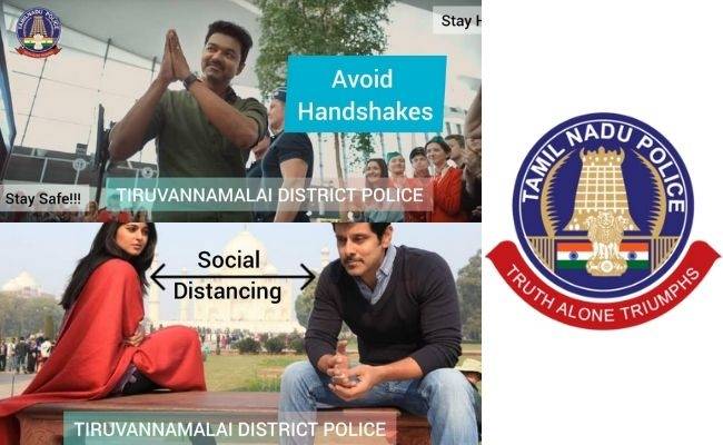 Thalapathy Vijay and Vikram movie scenes used to spread Coronavirus awareness by TN Police