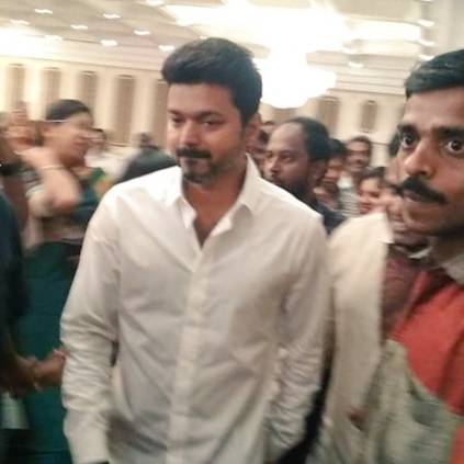 Thalapathy Vijay attends engagement of his PA's daughter