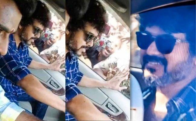 Thalapathy Vijay viral video in Master look car entry - watch