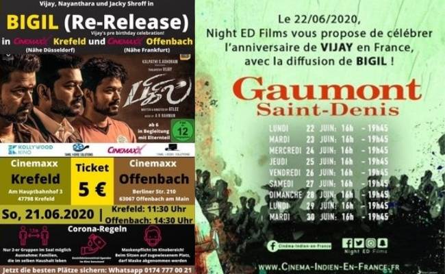 Thalapathy Vijay’s hit film Bigil to rerelease in France and Germany on June 22 ft Atlee
