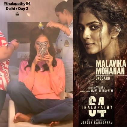 Thalapathy64 actress Malavika Mohanan shares a BTS picture