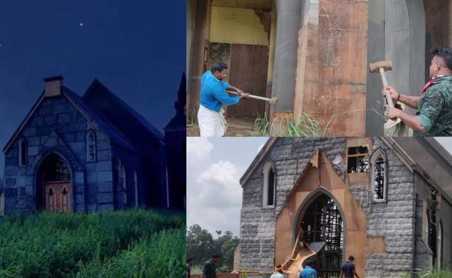 Tovino Thomas Minnal Murali set attacked by group of people