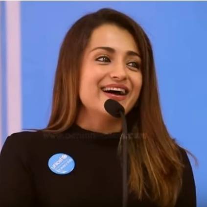 Trisha praises Thala Ajith’s Nerkonda Paarvai during a UNICEF event