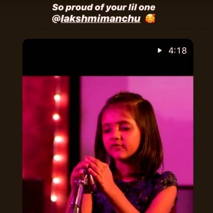 Trisha shares proud moment picture of Lakshmi Manchu’s daughter