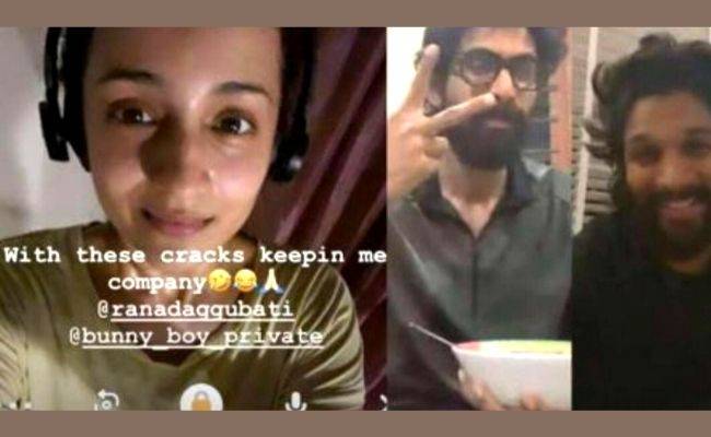 Trisha's video call with Rana Daggubati and Allu Arjun goes viral!
