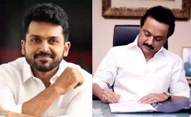 VIDEO: Karthi visits MK Stalin along with other film personalities, meets press - What happened? Full Details