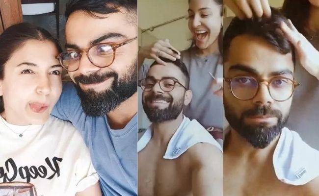 Video of Anushka Sharma cutting hair for Virat Kohli goes viral