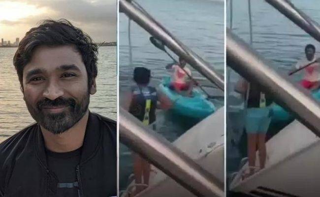 Video of Dhanush going Kayaking is going viral on social media