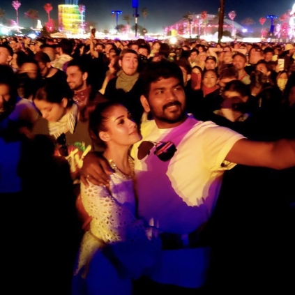 Vignesh Shivn uploads a picture with Nayanthara from Coachella festival