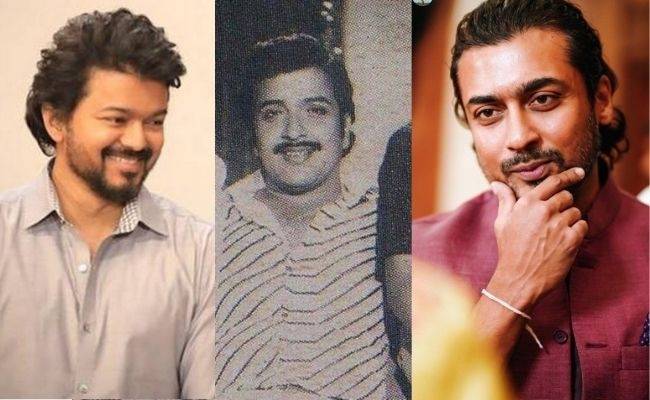 Vijay and Suriya viral Childhood pic throwback with actor Sivakumar