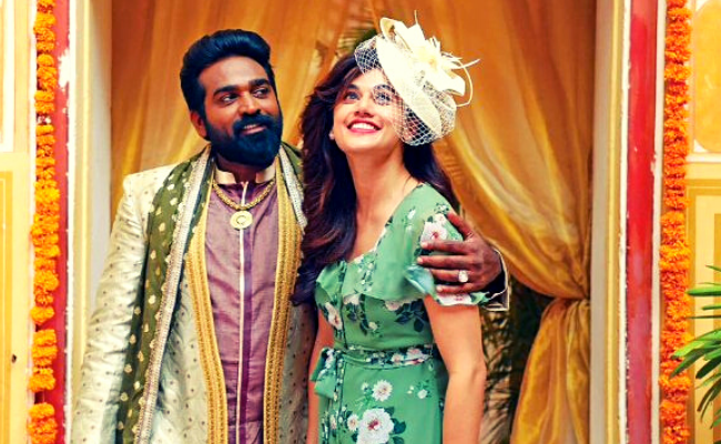 Vijay Sethupathi and Taapsee Pannu's stylish first look from Annabelle Sethupathi and release date out