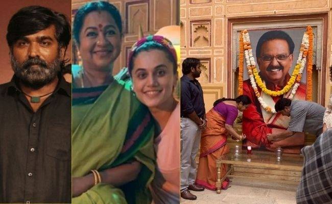 Vijay Sethupathi, Taapsee and team pay respects for SPB in this way at Annabelle Subramaniam sets