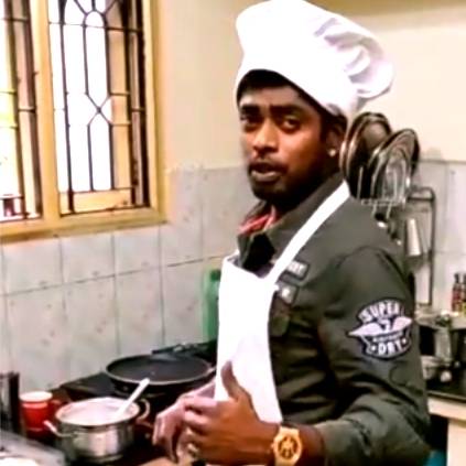 Vijay TV Bigg Boss Sandy master turns chef and posts a video of him cooking