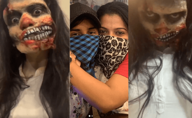 Vijay TV Pandian stores Mullai alias VJ Chithu shared her horror makeover video