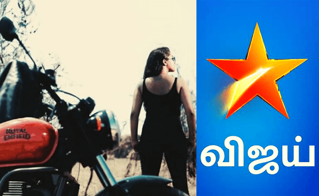 Vijay TV serial actress stuns fans with her hot bike-photoshoot ft Rachitha of Naam Iruvar Namakku Iruvar