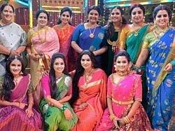 Vijay TV serial actresses come together for this show - viral pic from shooting spot