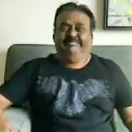 Vijayakanth cries for Karunanidhi