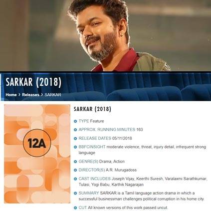 Vijay's Sarkar story synopsis as revealed by BBFC