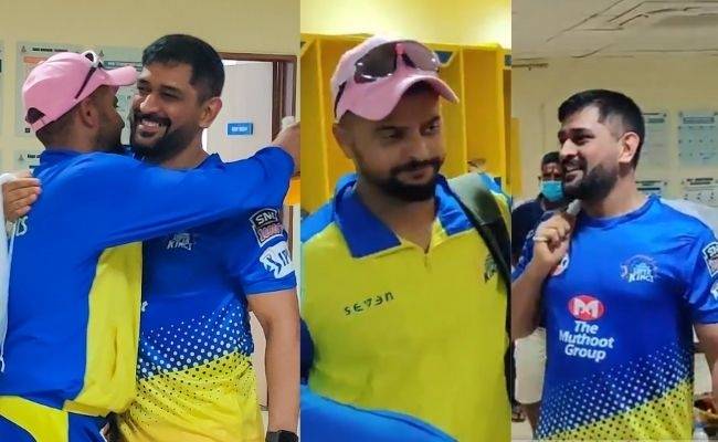 Viral video - Dhoni, Raina meet in CSK Locker room after announcing retirement