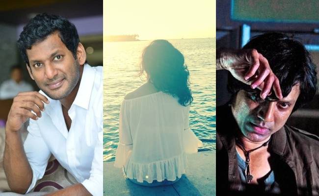 Vishal and SJ Suryah Mark Antony shoot with pooja kickstarts